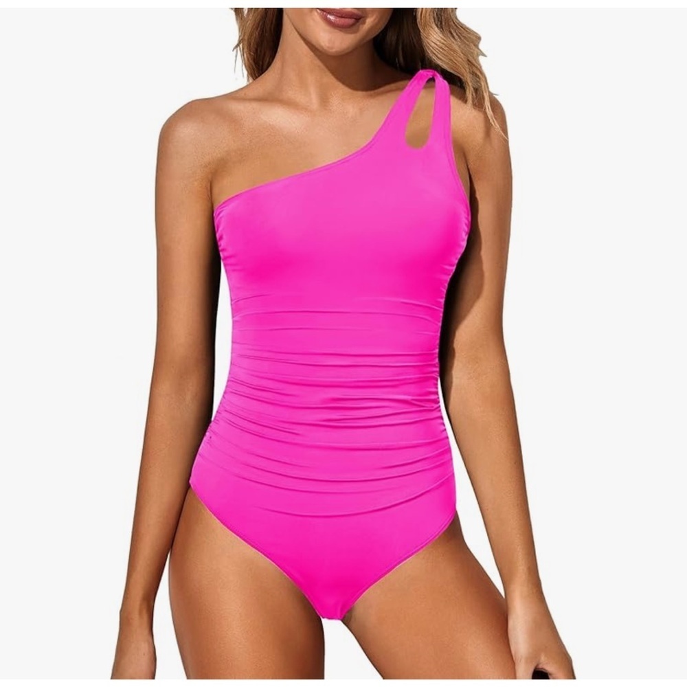 NWT Holipick One Shoulder One Piece Swimsuit Tummy Control Bathing Suits